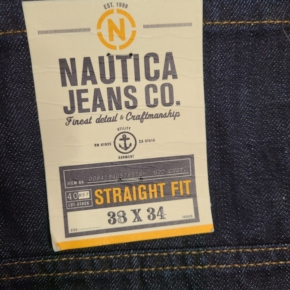 NAUTICA Men's Traditional Relaxed Fit Dark Wash Jean Size 38 NWT - Picture 8 of 9